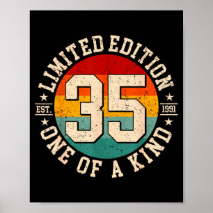 35 year old vintage 1991 limited edition 35th poster