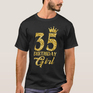 35 Years Old  35th Birthday Girl Born In 1987 Crow T-Shirt