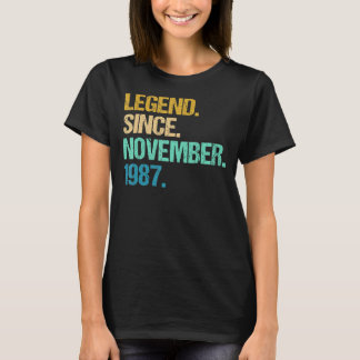 35 Years Old Awesome Since November 1987 35th Bir T-Shirt