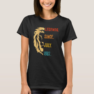 35 Years Old Legend Since July 1987 35thbirthday T-Shirt