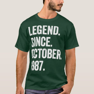 35 Years Old Legend Since October 1987 35th Birthd T-Shirt