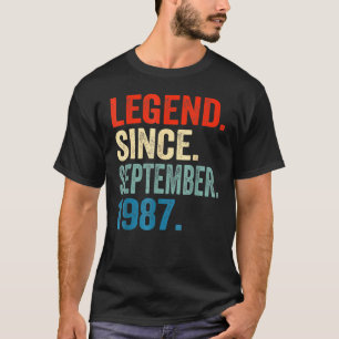 35 Years Old  Legend Since September 1987 35th Bir T-Shirt