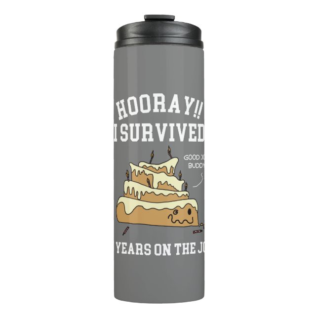 35 Years on the Job 35th Work Anniversary Thermal Tumbler (Front)