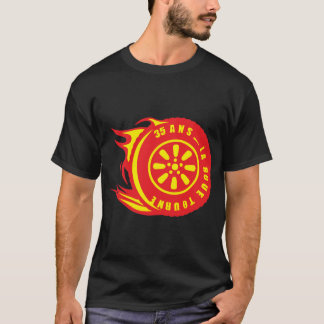 35 years wheel turns birthday tire flame fire T-Shirt