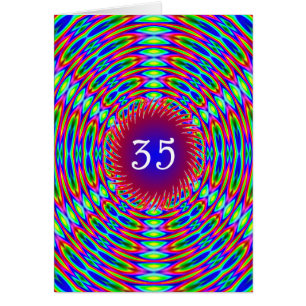 35e anniversaire Abstrait Trippy Swirls