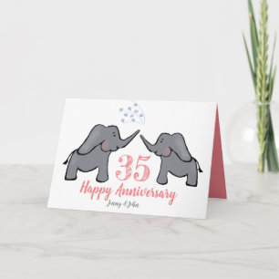 35e anniversaire du mariage corallien carte d'élép