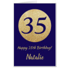 35e anniversaire Marine bleu et or extra grand Jum