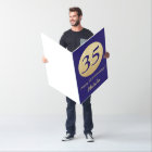 35e anniversaire Marine bleu et or extra grand Jum