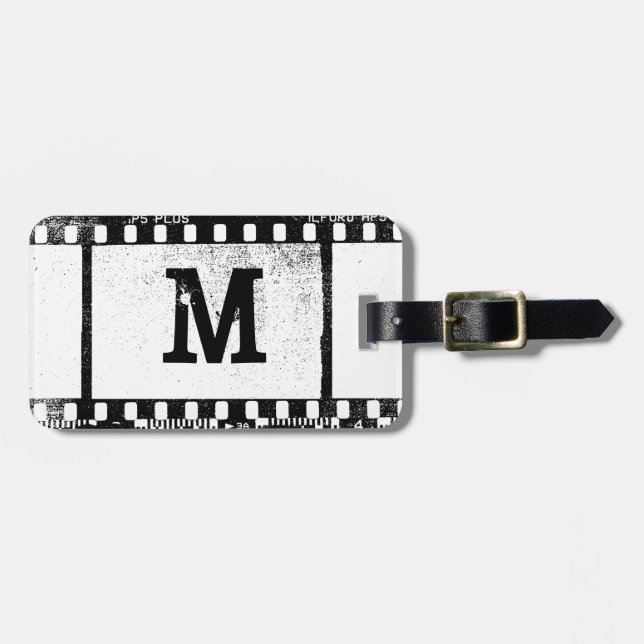 35mm Film Negative with Monogram Luggage Tag (Front Horizontal)