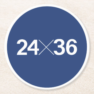 35mm Film Sensor Size - 24x36 Round Paper Coaster