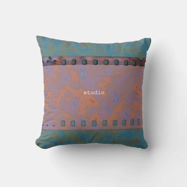 35mm Film Strip Throw Pillow (Front)