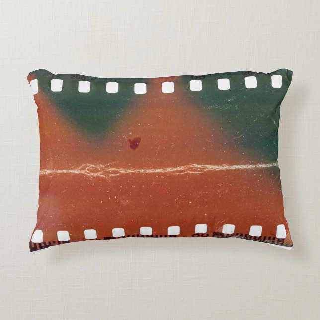 35mm filmstrip start, cool scratches. accent pillow (Front)