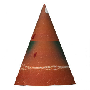 35mm filmstrip start, cool scratches. party hat