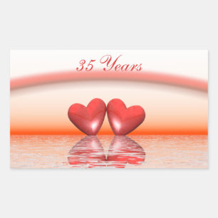 35th Anniversary Coral Hearts Sticker