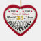 35th Anniversary gift heart shaped Christmas