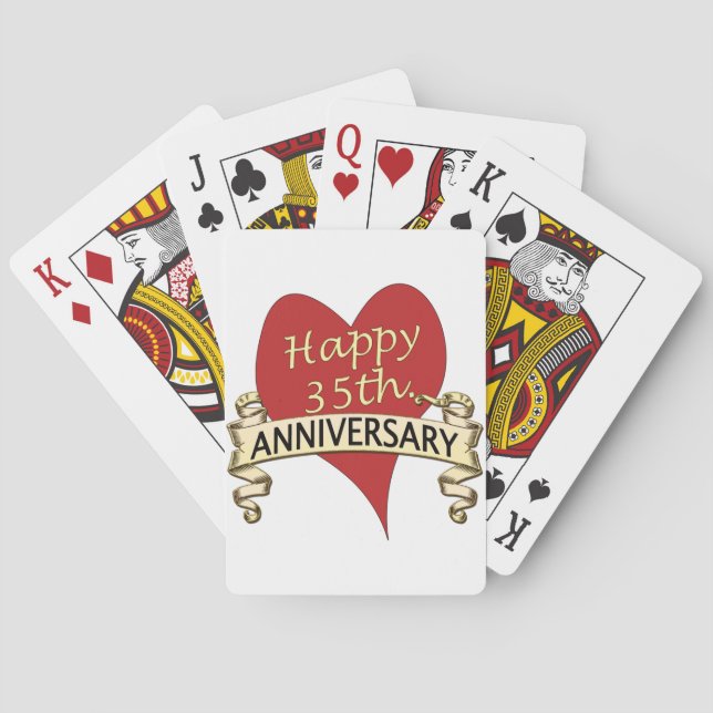 35th. Anniversary Playing Cards (Back)
