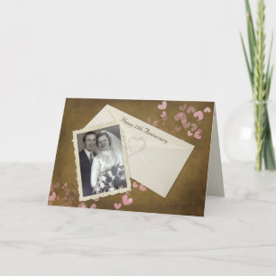 35th Anniversary Snapshot with Hearts   Card