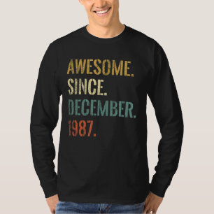 35th Birthday 35 Year Old Awesome Since December 1 T-Shirt