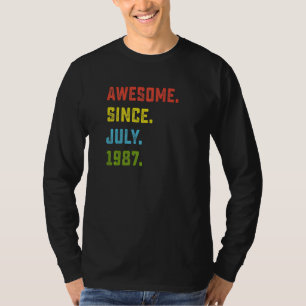 35th Birthday Awesome Since July 1987 35 Years Ol T-Shirt