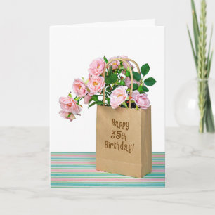 35th Birthday Bag Card
