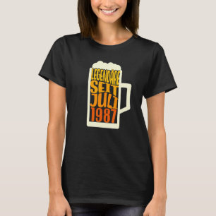35th Birthday Beer Legendary Since July 1987 T-Shirt