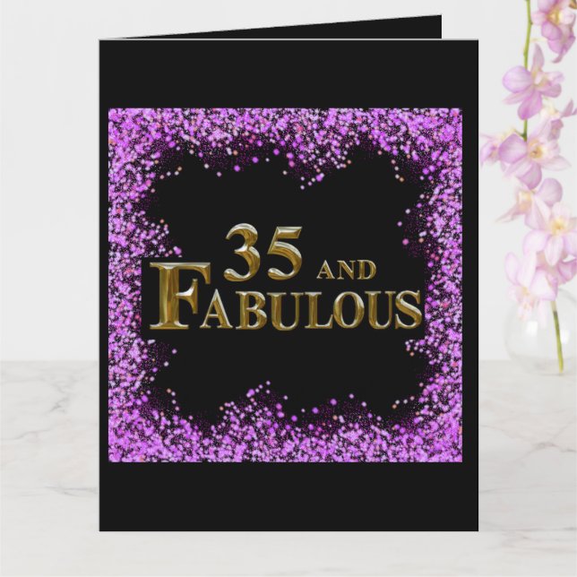 35th  Birthday  Card (Orchid)