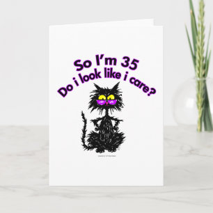 35th Birthday Cat Gifts Card