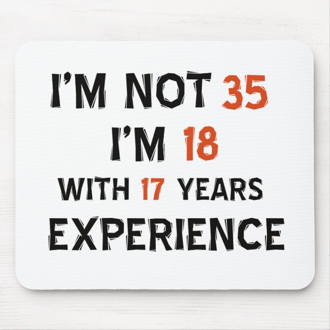 35th birthday designs mouse pad (Front)