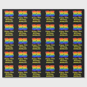 35th Birthday: Fun, Colourful Rainbow Inspired # 3 Wrapping Paper