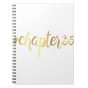 35th Birthday Gift Chapter 35 Hashtag Thirty Five Notebook