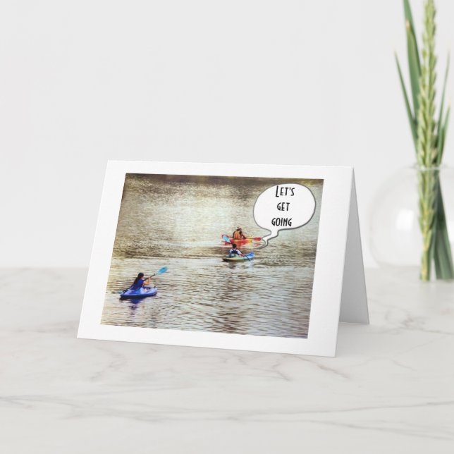**35th BIRTHDAY** GREETING CARD KAYAK STYLE (Front)