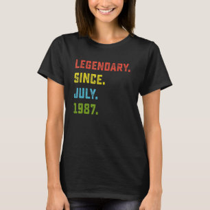 35th Birthday Legendary Since July 1987 35 Years T-Shirt