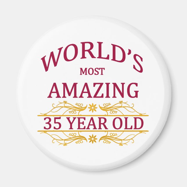 35th. Birthday Magnet (Front)