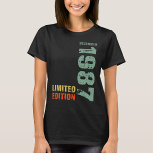 35th Birthday Man 35 Years December 1987 T-Shirt