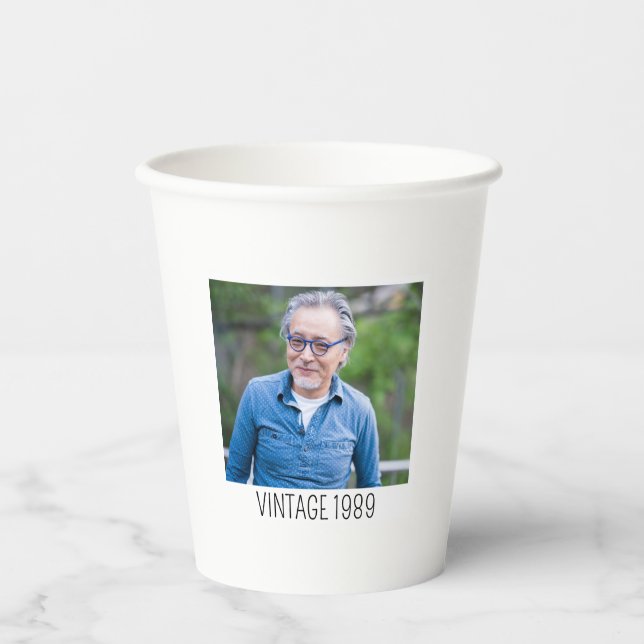 35th Birthday Party Cups, Personalized Birthday St Paper Cups (Front)
