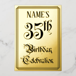 35th Birthday Party — Elegant Script + Custom Name