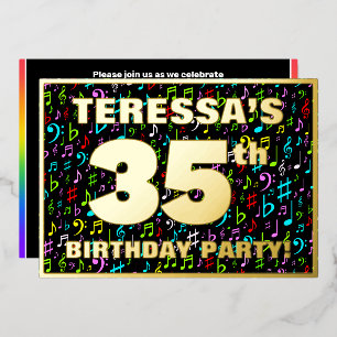 35th Birthday Party — Fun, Colourful Music Symbols