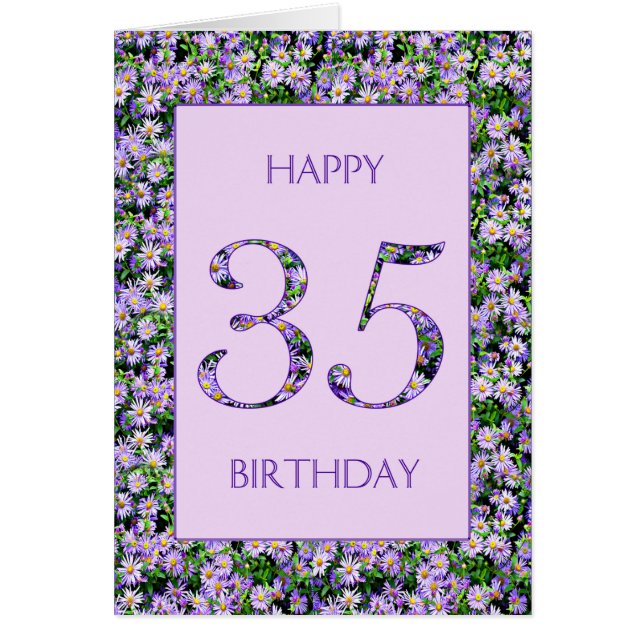 35th Birthday Purple Daisies (Front)