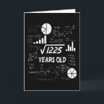 35th Birthday Square Root Math 35 Years Old Bday Card<br><div class="desc">Birthday Design For anyone who's horoscope say difficult & Stubborn But totally worth.Wear it with pride at work,  school gym perfect to pair with shorts,  leggings or jeans for a casual yet trendy Look</div>