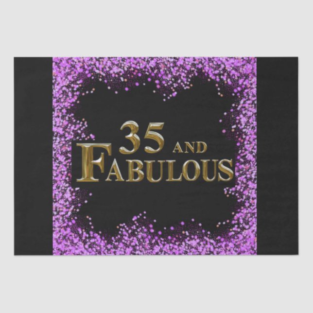 35th  Birthday  Tissue Paper (Front)