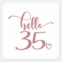 35th Birthday Women Hello 35 Cute 35 Years Old