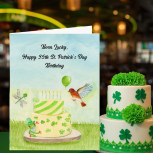 35th  Happy St Patricks Day Birthday Card