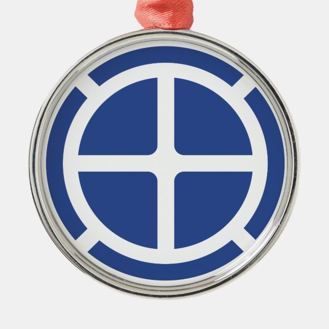 35th Infantry Division Badge Metal Ornament (Front)