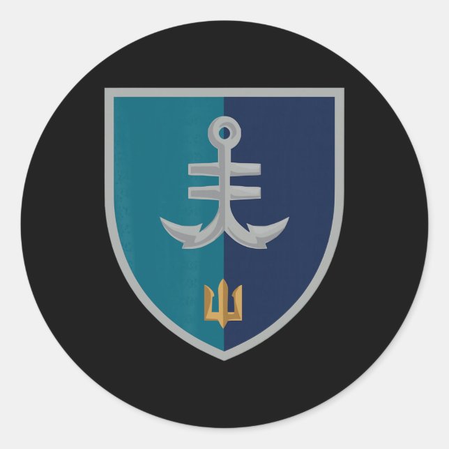 35th Naval Infantry Brigade (ukraine) Ukrainian Mi Classic Round Sticker (Front)