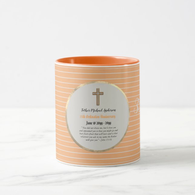 35th Ordination Anniversary Coral - ANY CLERGY Mug (Center)