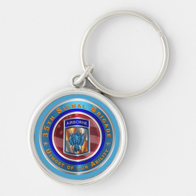 35th Signal Brigade-Airborne Keychain (Front)