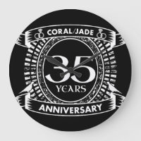 35th wedding anniversary Coral Jade crest