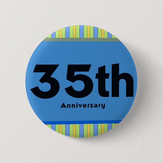 35th Wedding Anniversary Gifts 2 Inch Round Button (Front)