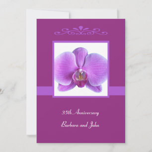 35th Wedding Anniversary Invitation Orchid