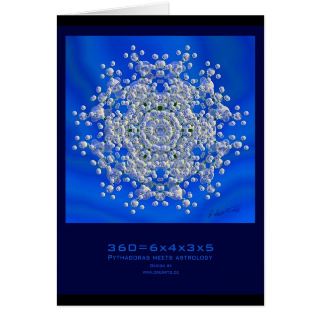 "360=6x4x3x5" - the card (Front)